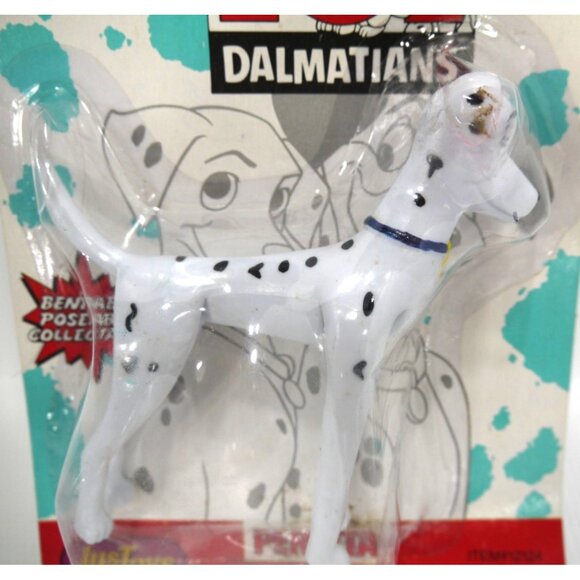 BENDEMS Disney 101 Dalmatians PERDITA 5" tall bendable dog JUSTOYS, NEW PKG DMG - Picture 2 of 3